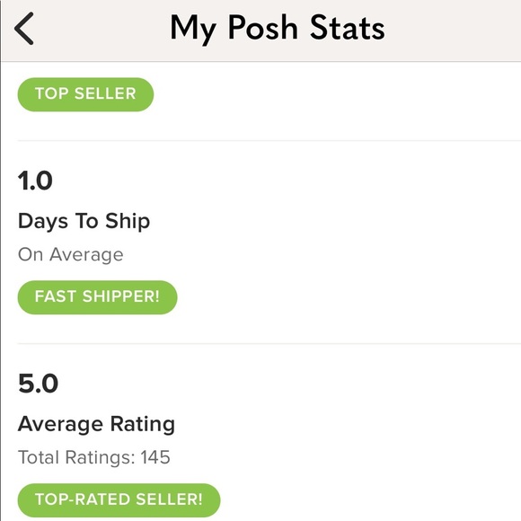 Top Rated Seller on Poshmark. - Picture 1 of 1